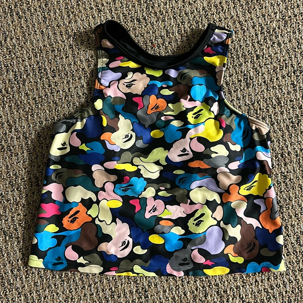 BAPE rainbow camo razor back tank top